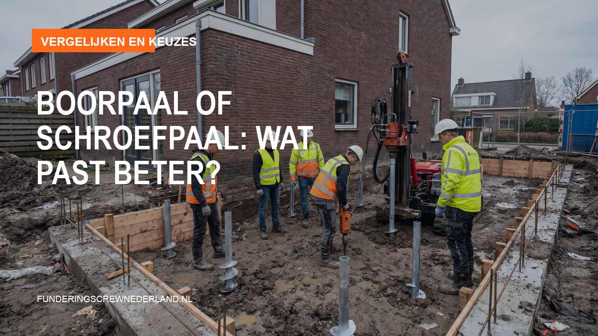 Boorpaal of schroefpaal: wat past beter?