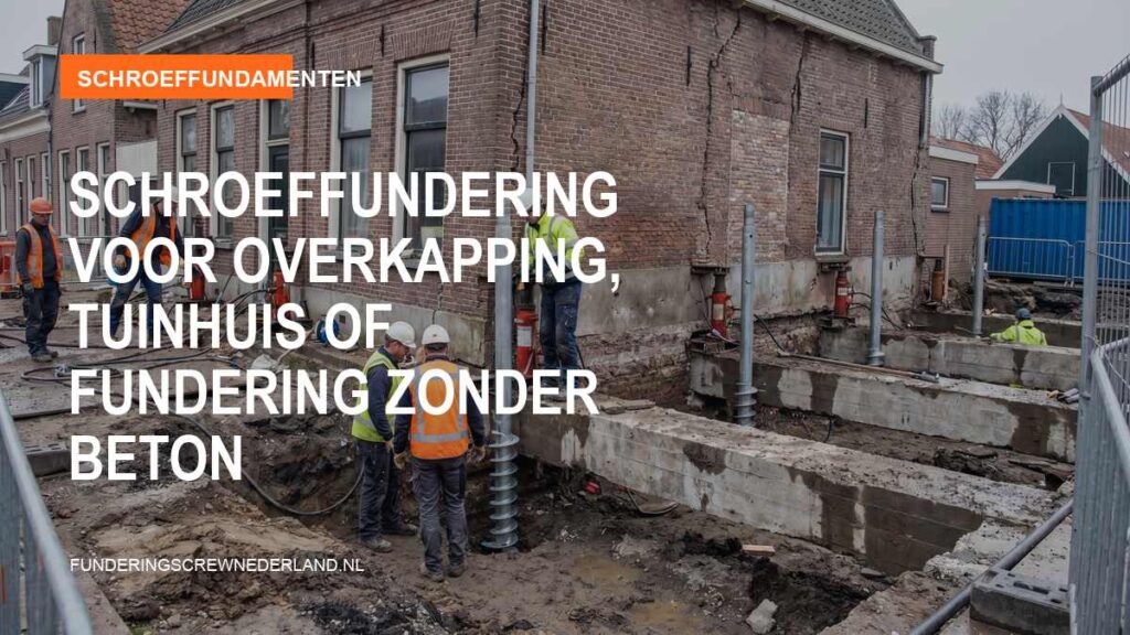 Schroeffundering voor overkapping, tuinhuis of fundering zonder beton