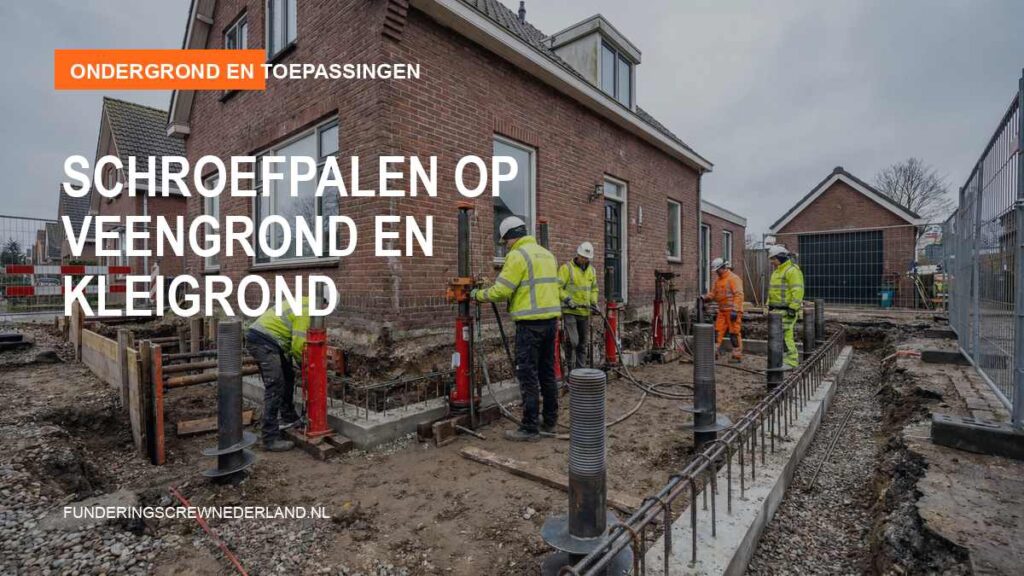 Schroefpalen op veengrond en kleigrond
